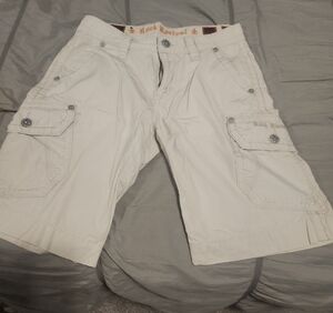 Rock Revival Men's Cream Cargo Shorts